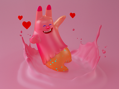 NUTRI 3d c4d character happy octane sss