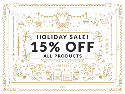 Holiday Email christmas details discount email holiday line sale supplements winter