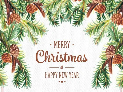 Merry Christmas! christmas cone december fir holiday merry christmas pine typo winter