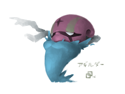 Accelgor character design digital painting illustration ninja nintendo pokemon videogame