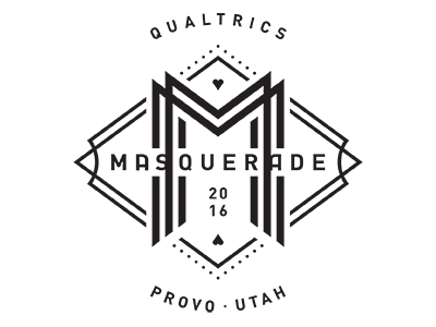 Qualtrics Masquerade Party 2016 heart logo m masquerade party provo qualtrics utah