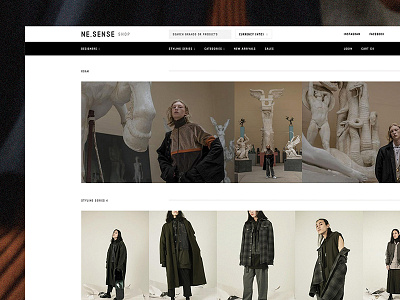 Ne.Sense Online Shop - Styling Series csshtml ecommerce grid htmlcss module grid shopify web design website