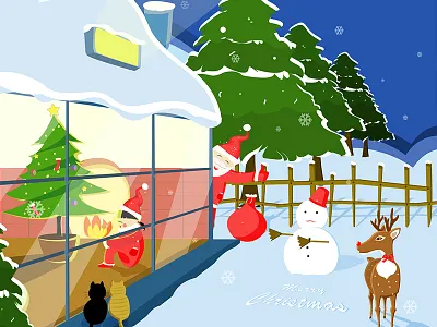 Christmas card graphic