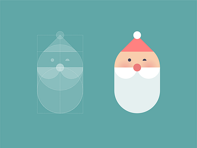 Christmas is coming beard character christmas face hat holiday icon illustration logo new santa year