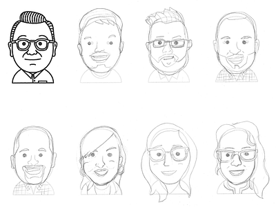 Team Faces freelance vector