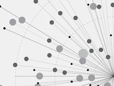 Radial chart - detail bubble circle data data visualization dataviz diagram graph graphic design infographic information design monochrome radial chart