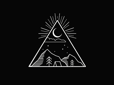 Illuminature adventure camping illuminati illustration mountain outdoor tees