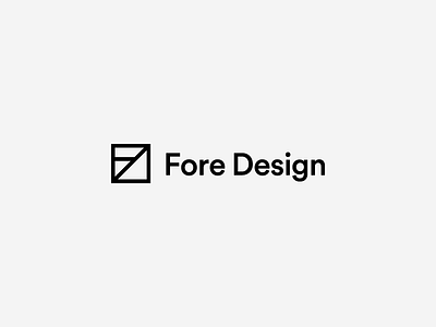 Fore Design Logo brand branding logo minimal minimalism