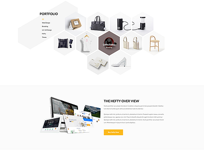 Hexagon Portfolio Section Concept creative gallery hexagon portfolio portfolio gallery theme ui ux wordpress