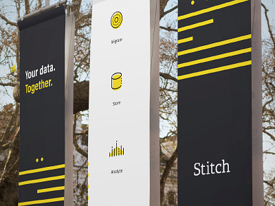 Stitch Banners analytics brand design branding data focus lab identity design logo design stitch stitch data