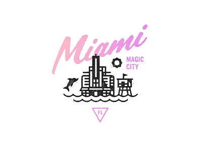 The Magic City building city dolphin miami texture vapor