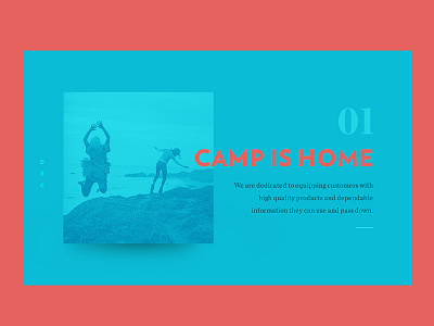 Camp Is Home clarendon design futura landing page ui ux verlag web