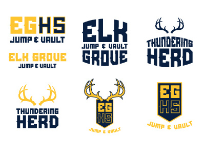 Elk Grove Jump & Vault Team branding logo sports