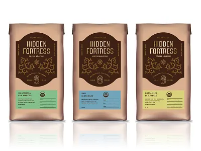 Hidden Fortress #4 branding coffee filigree flourish flower gold icon logo packaging premium solar sustainable