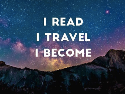 I read I travel I become night sky quote stars thedesignpot