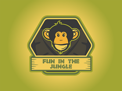 Fun In The Jungle Logo jungle logo monkey tropical