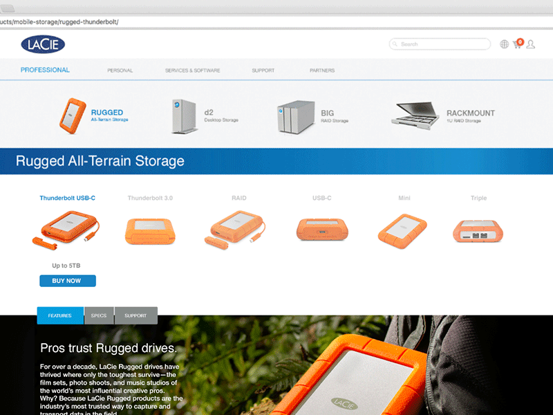 LaCie UI configurator mock up configurator design lacie rugged uiux web