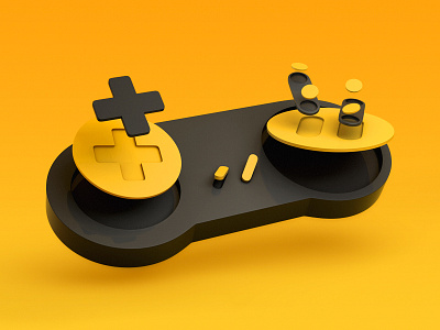 Snes Joystick c4d joystick