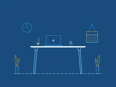 Work space! corporate line minimal office room simple study table work work area