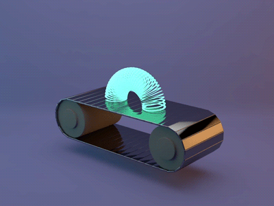 Slinky walk 3d after effects animation cinema 4d motion design motion graphics vector