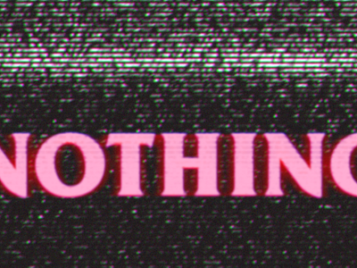 NOTHING 80s black crt glitch nothing pink tv vintage