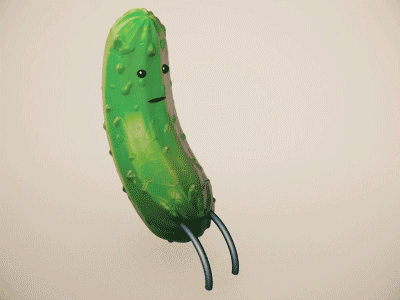 "Pickle Pixels" ae c4d glitch jaggies pickle pixel pixelate it resolution retro wink