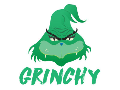 Grinchy grinch illustration xmas