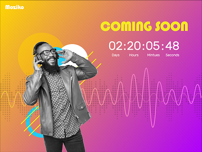 Day 14 : Time Counter daily gradient music player ui
