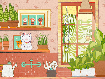 Mimi’s House cat cute graphic arts illustration pet vector vectorart