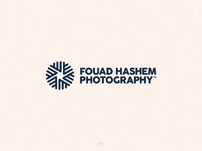 Fouad Hashem Photography brand branding identity line logo mark minimal photography shutter symbol