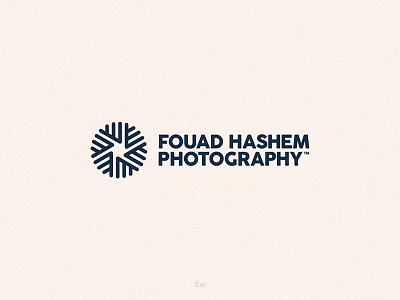 Fouad Hashem Photography brand branding identity line logo mark minimal photography shutter symbol