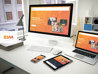 Zim - One Page Responsive HTML Template bootstrap colorful gradient html northui northui.com template