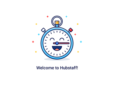 Welcome! clock flat get started icon illustration outline stopwatch time time management time tracking watch welcome