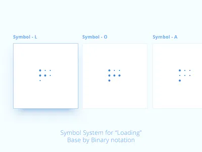 Symbol for Loading binary loading symbol