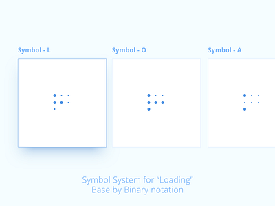 Symbol for Loading binary loading symbol