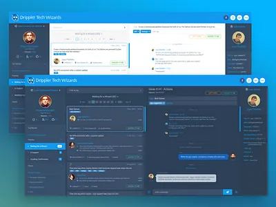 Tech Support Web Panel GUI gui panel support ui ux web panel