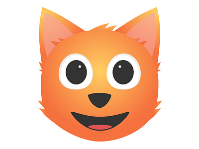 Cat app cat ears eyes icon logo mouth nose orange