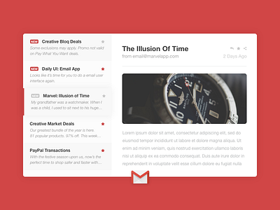 Email UI #DailyUI [5] adobexd app email gmail message