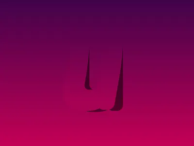 The Letter u aaronsalphabet alphabet gradient letter lettering peel type typography u