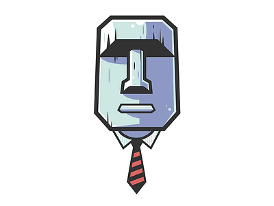 Stoic Tiki Man graphic design illustrator strange things art tiki vector