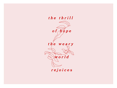 Thrill of Hope christmas christmas carol design illustration oh holy night poster design typography