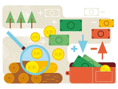 Cashflow economy forest infographics nature simple vector woods