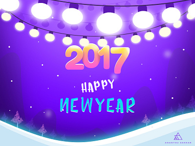 Happy New Year greeting happy newyear illustration newyear card
