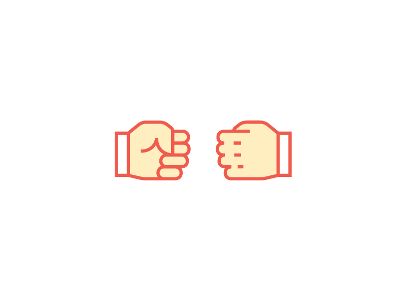 Fist Bump brand bump fist icon identity mark motion pound scad trace