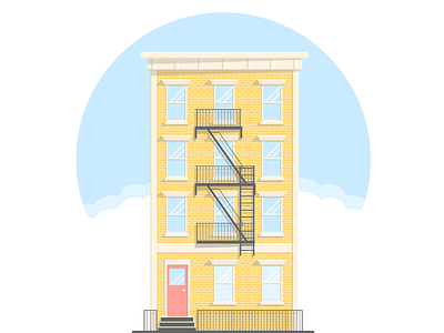 Hello Dribbble! debut dribbble first shot flat hello illustration new york ny