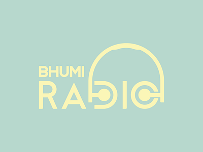 Bhumi Radio Logo app audio branding icon identity illustration logo music player radio switch ui