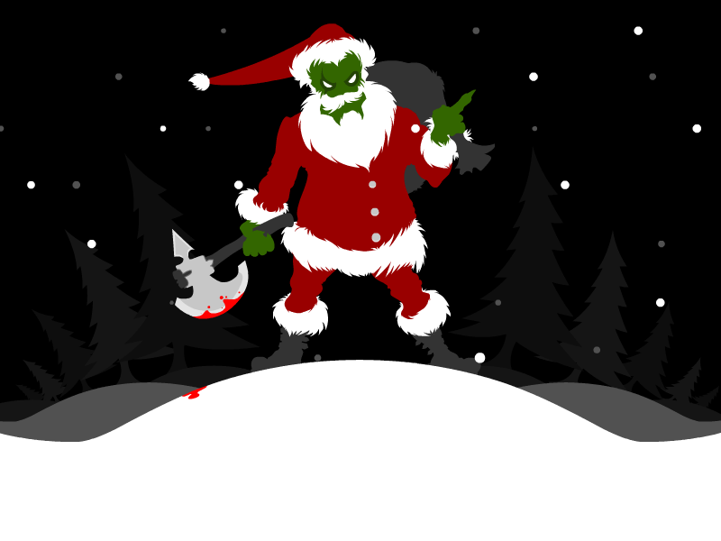 Brace yourselves - Christmas is Coming. animation christmas flat gif horror icon santa