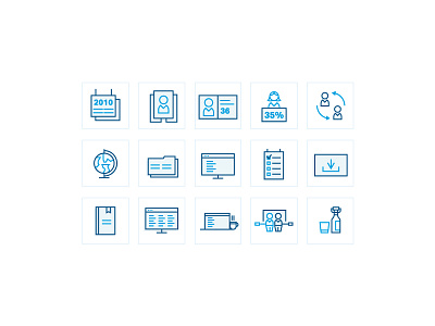 Icon Set Agency agency color design flat graphic home icon minimal portrait strokes