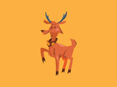 Hello December animal cartoon characterdesign christmas creature deer illustration kids orange panakota restuhadip snow