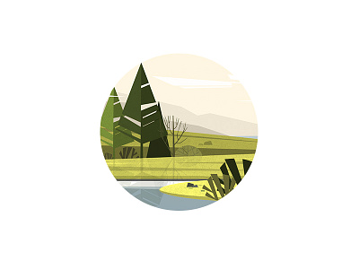 forest flat forest illustration vector